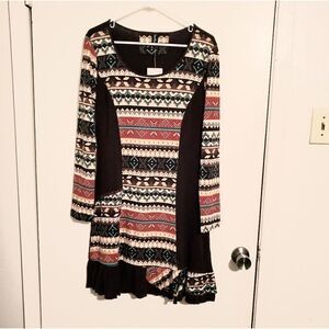 Sacred Threads Boho Tribal Tunic Dress Size Medium